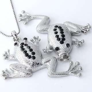 1PC Silver Plated Animal Frog Bead Pendant Fit Necklace  