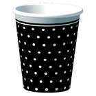 Hallmark Black with White Polka Dots 9 oz. Paper Cups (8 count)