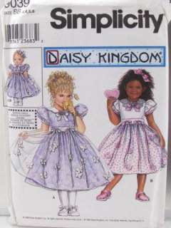 Daisy Kingdom Pattern 9039 Girls 3 6 & 18 Dolls Dress  