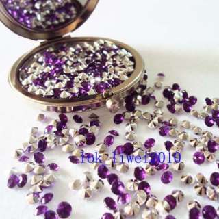 1000 Purple&Silver Diamond Confetti Wedding Decoration  