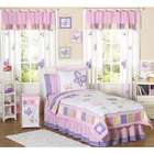    Pink and Purple Butterfly 4 piece Twin size Girls Bedding Set