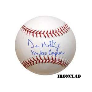   Don Mattingly Baseball   w/ Yankee Captain Insc