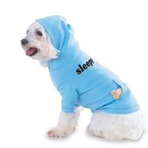 sleepy Hooded (Hoody) T Shirt with pocket for your Dog or Cat LARGE Lt 