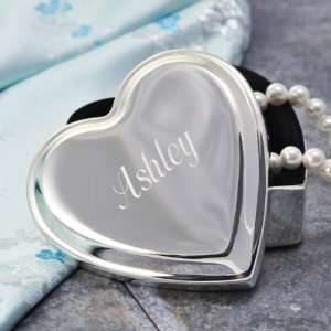  Wedding Favors Engraved Silver Heart Keepsake Box: Health 