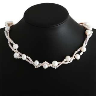 10 11mm White Button & Long Pearls 38 Endless Necklace  