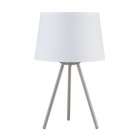 Lights Up! Weegee Small Table Lamp   Shade: White Linen