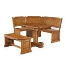 Home Styles 2pc Dining Table and Corner Bench Set in Oak Finish