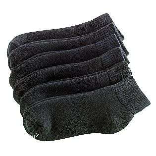 6pk Black Ankle Sport Socks  Hanes Clothing Mens Underwear & Socks 