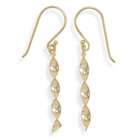 24k gold plated sterling silver multi circle spiral dangle earrings