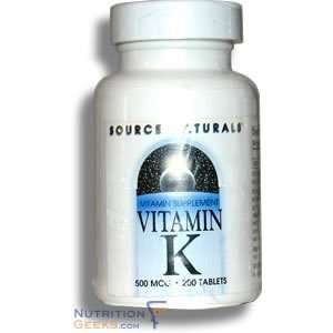  Source Naturals Vitamin K 500mcg, 200 Tablet Health 