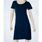   Eco Friendly Short Sleeve Scoop Neck Dress from Casualmere Navy Medium