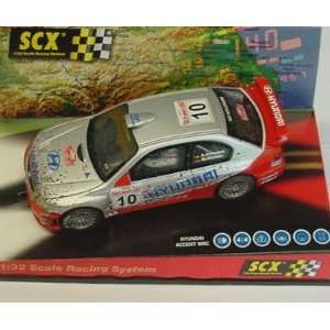  SCX   1/32 Hyundai Accent WRC Dirt Effect #10 Silver/Red 