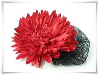 Beautiful Chrysanthemum Barrette Clip Snood Hair Net Sexy Pick 7 Color 
