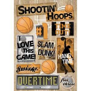   Karen Foster Cardstock Stickers Hang Time Basketball