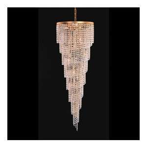 Crystorama Lighting 3710 GD CL MWP Shower 15 Light Chandeliers in Gold