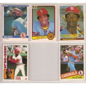  Willie McGee (5) Card Baseball Lot (St Louis Cardinals 