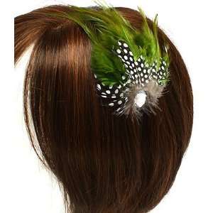  Fashion for You Feather Headband with Rhinestone   Green 