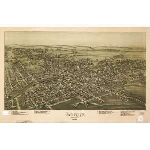  1895 Corry Pennsylvania, Birds Eye Map