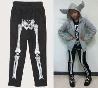 New Skeleton Skull X ray Sweat Pants Shinee 2NE1 S M L  
