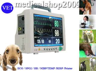 Vet 7 parameter Patient Monitor with printer Veterinary  