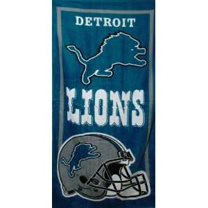  Detroit Lions Fiber Reactive 30x60 Beach Towel Sports 