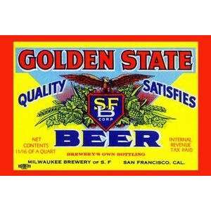   poster printed on 12 x 18 stock. Golden State Beer