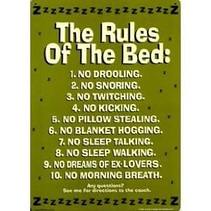  Brand New Novelty Rules of the Bed metal sign   Great Gift 