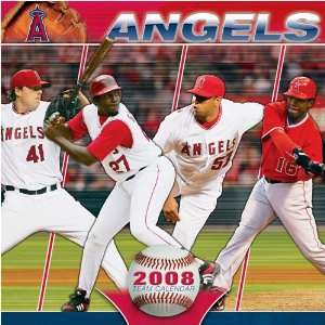  LOS ANGELES ANAHEIM ANGELS 2008 MLB Monthly 12 X 12 WALL CALENDAR 