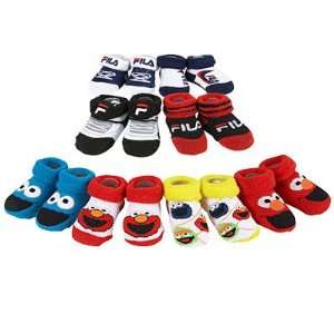    BABY INFANT BOOTIES SESAME STREET 4 PAIRS SIZE 0 12 MOS: Baby