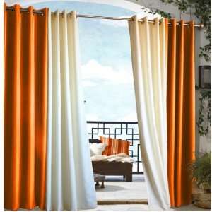   Gazebo Solid Grommet Top Indoor Outdoor Curtain Panel: Home & Kitchen
