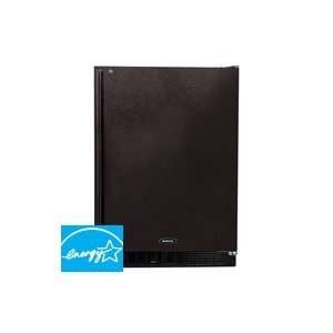 Marvel 24 Inch Energy Star Refrigerator with Black Cabinet and Black 