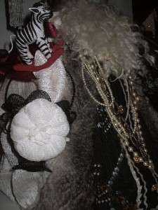   Santa CoCo Chanel Fabric Fur Vntg Bottle Brush Tree, GORGEOUS!  