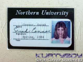 NEW TERMINATOR SARAH CONNOR STUDENT ID PROP REPLICA  