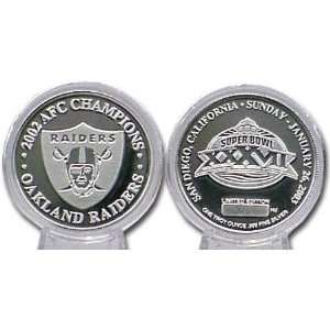   Raiders 2002 AFC Conference Champions Silver Coin: Sports & Outdoors