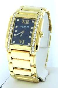 Ladies Patek Philippe Twenty 4 18K Rose Gold Diamond Watch + Box 