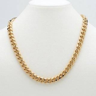 PalmBeach Jewelry Mens 14k Gold Plated Curb Link Necklace 30