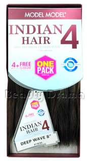 MODEL MODEL Indian Hair 4 pcs Deep Wave 8 Human Hair Weave NEW STYLE 