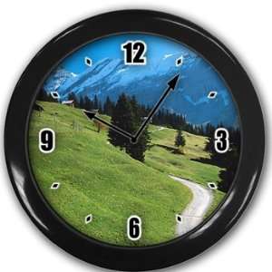  Mountains scenic photo Wall Clock Black Great Unique Gift 