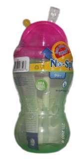 Nuby No Spill 12oz Mega Flip It Straw Cup Available in 5 Asst Colors 
