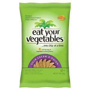 Snikiddy Eat Your Vegetables Chips, Sour Cream and Onion, 1 Ounce 