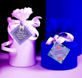 Personalized Wedding Bridal Shower Favor Gift Hang Diamond Damask 