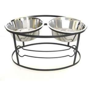  Bone Double Elevated Dog Bowl: Pet Supplies