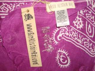 SIR ALISTAIR RAI Purple White Prayer Scarf Wrap New  