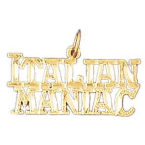  14kt Yellow Gold Italian Maniac Pendant Jewelry