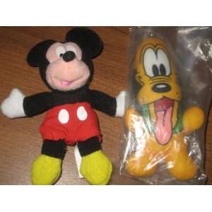   Toys : Disneys Mickey Mouse and Pluto Bean Bag Toys: Everything Else