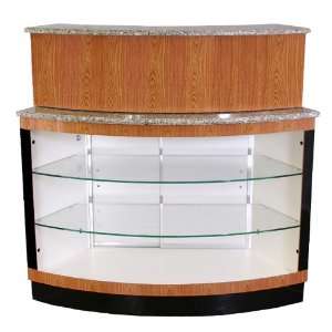    Concetta Reception Counter   Dark wood/ White granite top: Beauty