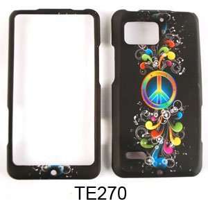  Rainbow Peace Symbol and Music Notes on Black: Cell Phones 