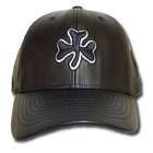 Top of the World NCAA FITTED BLACK LEATHER HAT CAP NOTRE DAME IRISH 