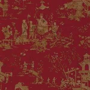  Decorate By Color Red Figurative Toile Wallpaper BC1580099 