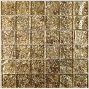  Maple 2 x 2 Bronze/Copper Folia 2 x 2 Glossy Glass Tile 
